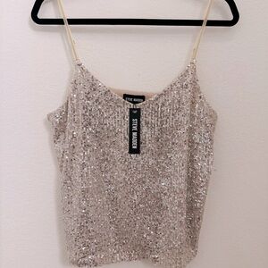 Steve Madden “Hide and Sequin” camisole. Size Medium. Never been worn.